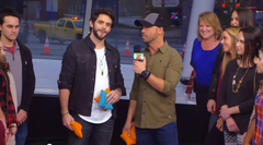 Watch Thomas Rhett Do The Cornhole Challenge