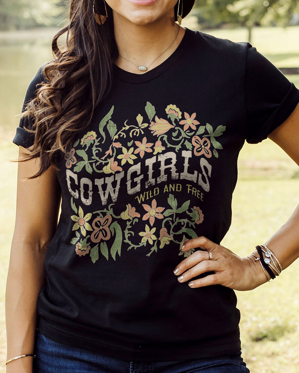 Country Girl® Cowgirls Wild And Free Tee Country Girl Store 6005