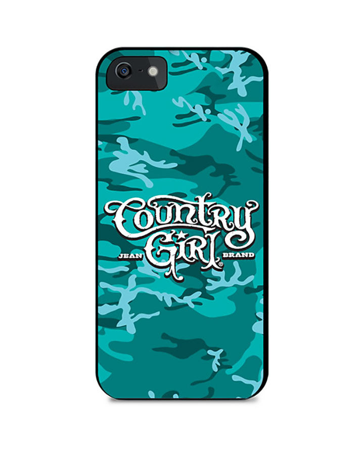 Country Girl Phone Case Teal Camo Logo Country Girl Store