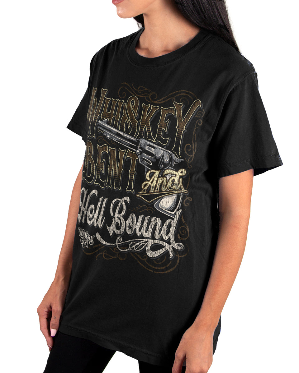 Country Girl® Womens Comfort Colors Tee Whiskey Bent Country Girl Store 7587