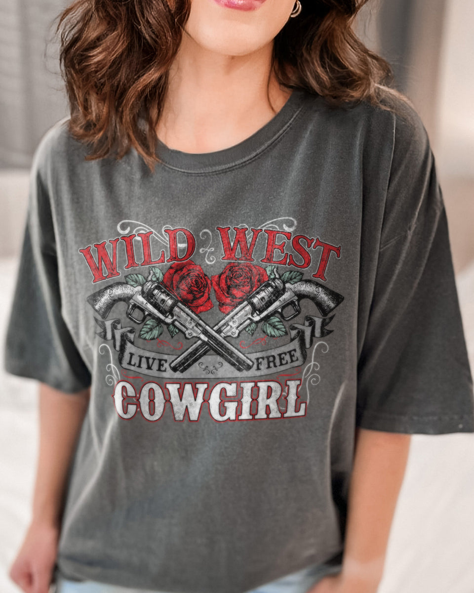 Country Girl® Wild West Cowgirl Womens Comfort Colors Tee Country Girl Store 2072