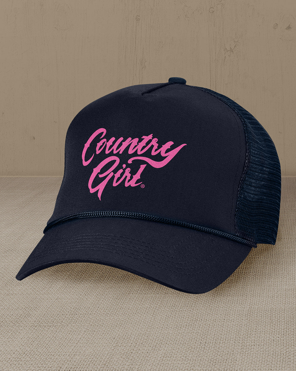 Pink and Gray Country Girl Hat Cowgirl Trucker Hat main image 2