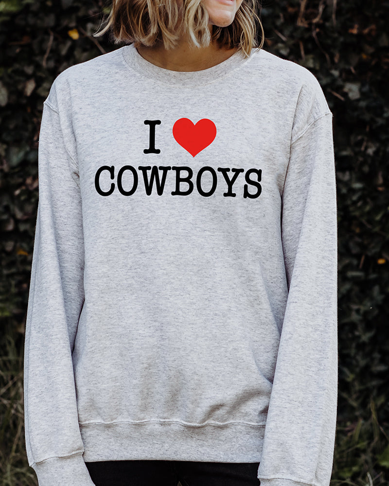 : I love heart Cowboys Western Country Horse Riding Cowgirl  Pullover Hoodie : Clothing, Shoes & Jewelry