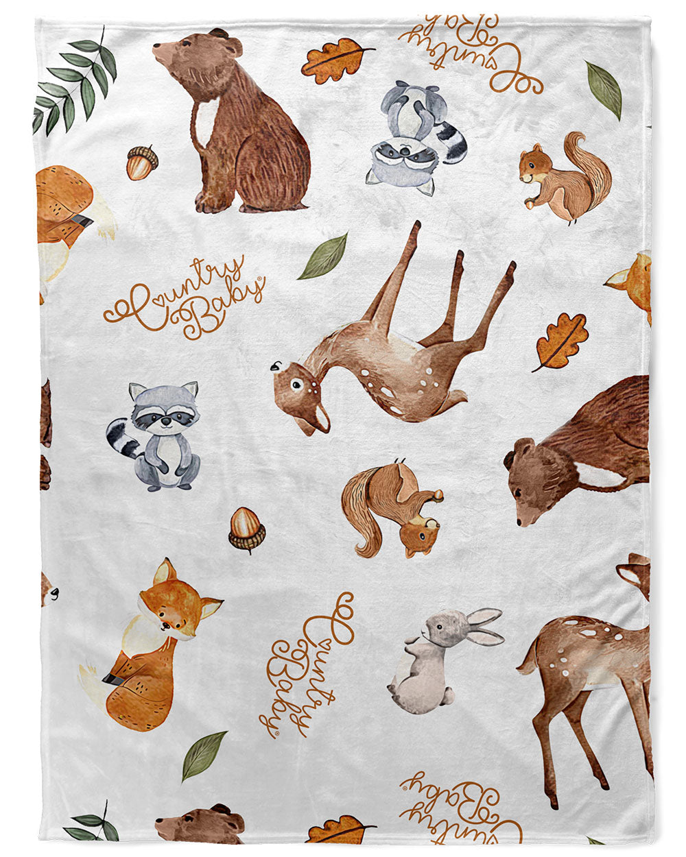 Woodland Baby Blanket, Forest Animal Blanket, Minky online Baby Blanket